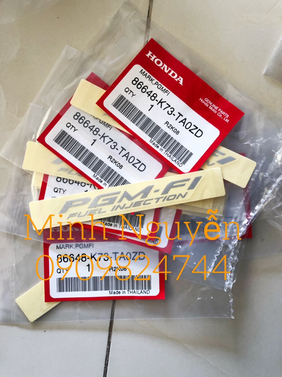 Tem chữ PGM FI chính hãng honda Thái lan