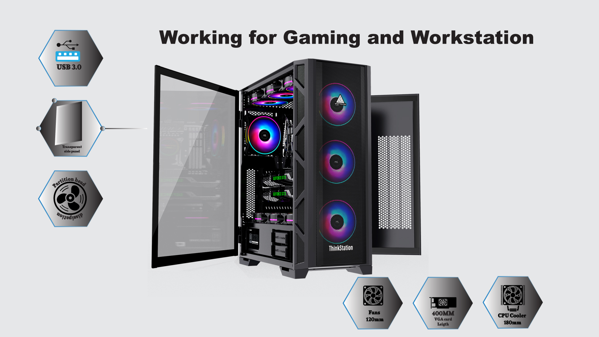 Case VSPTECH ThinkStation P730 (Không kèm Fan)