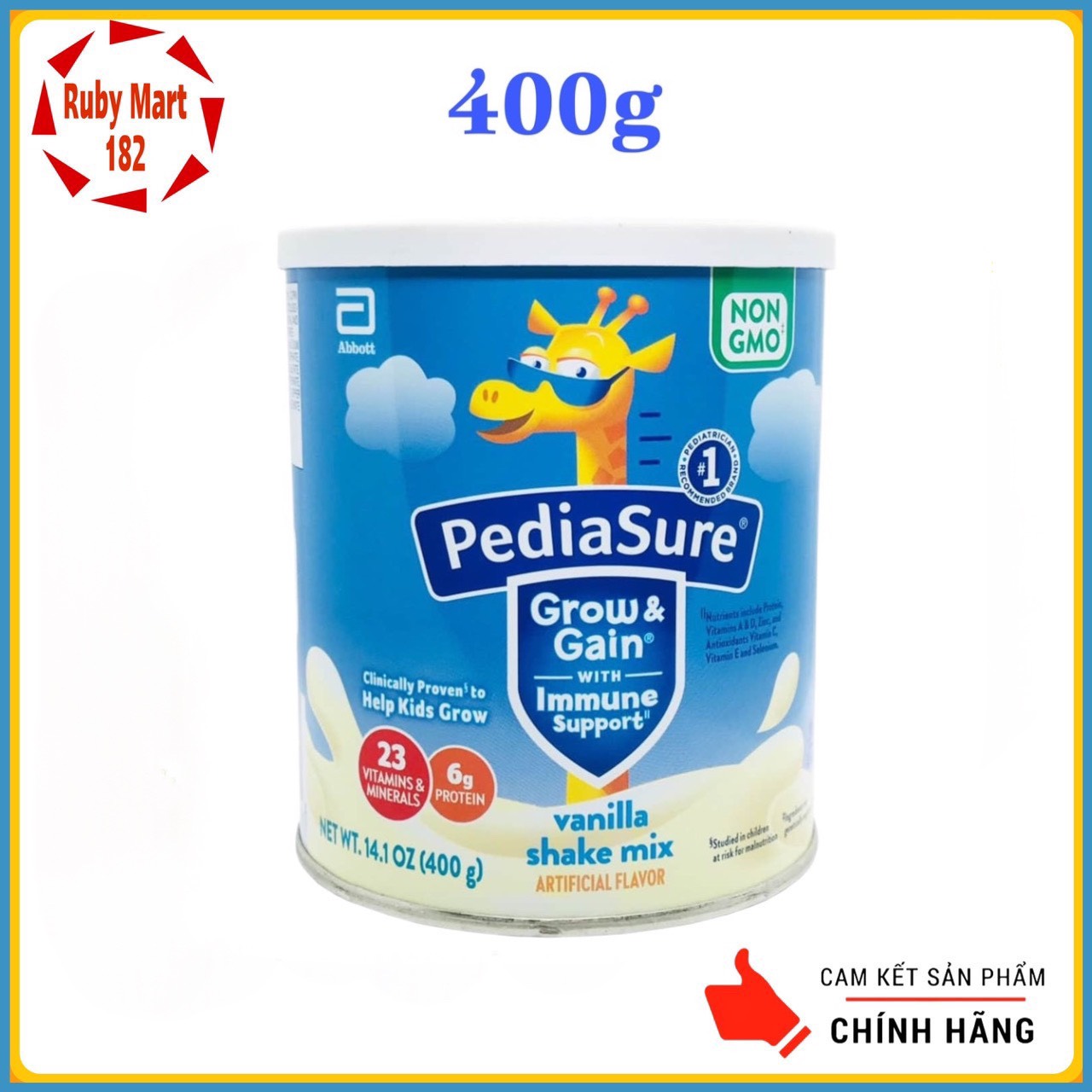 [Date 9.2024] Sữa Bột Pediasure Mỹ Grow & Gain Vị Vani Lon 400g