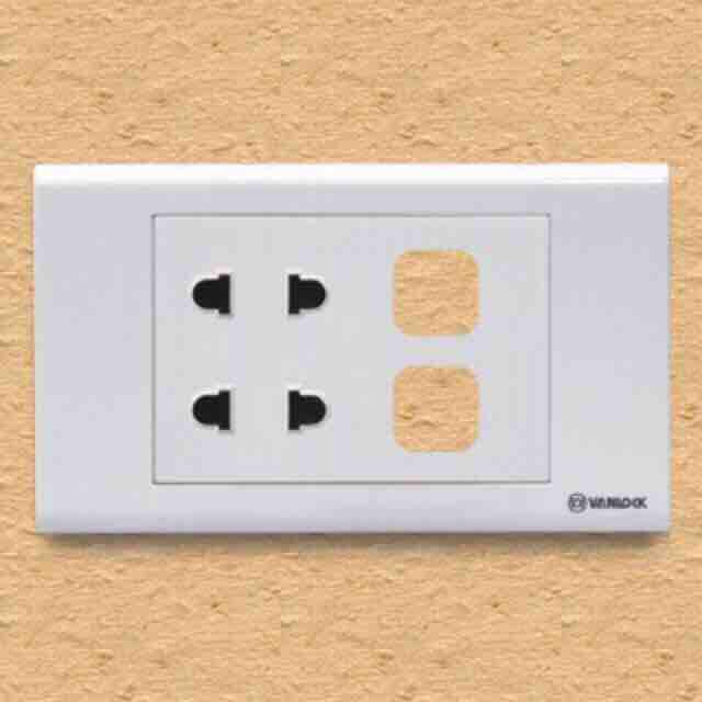 Ổ cắm 2 , 2 lỗ SINO