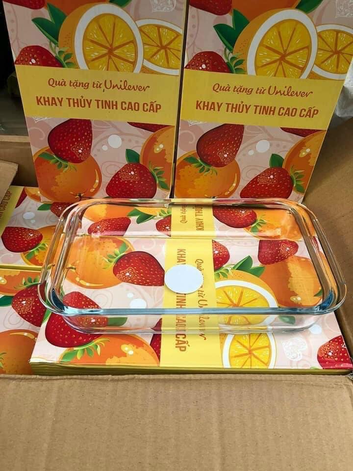 Khay Nướng/Dĩa Thủy Tinh 1 lít quà từ Unilever - ( 1 cái )