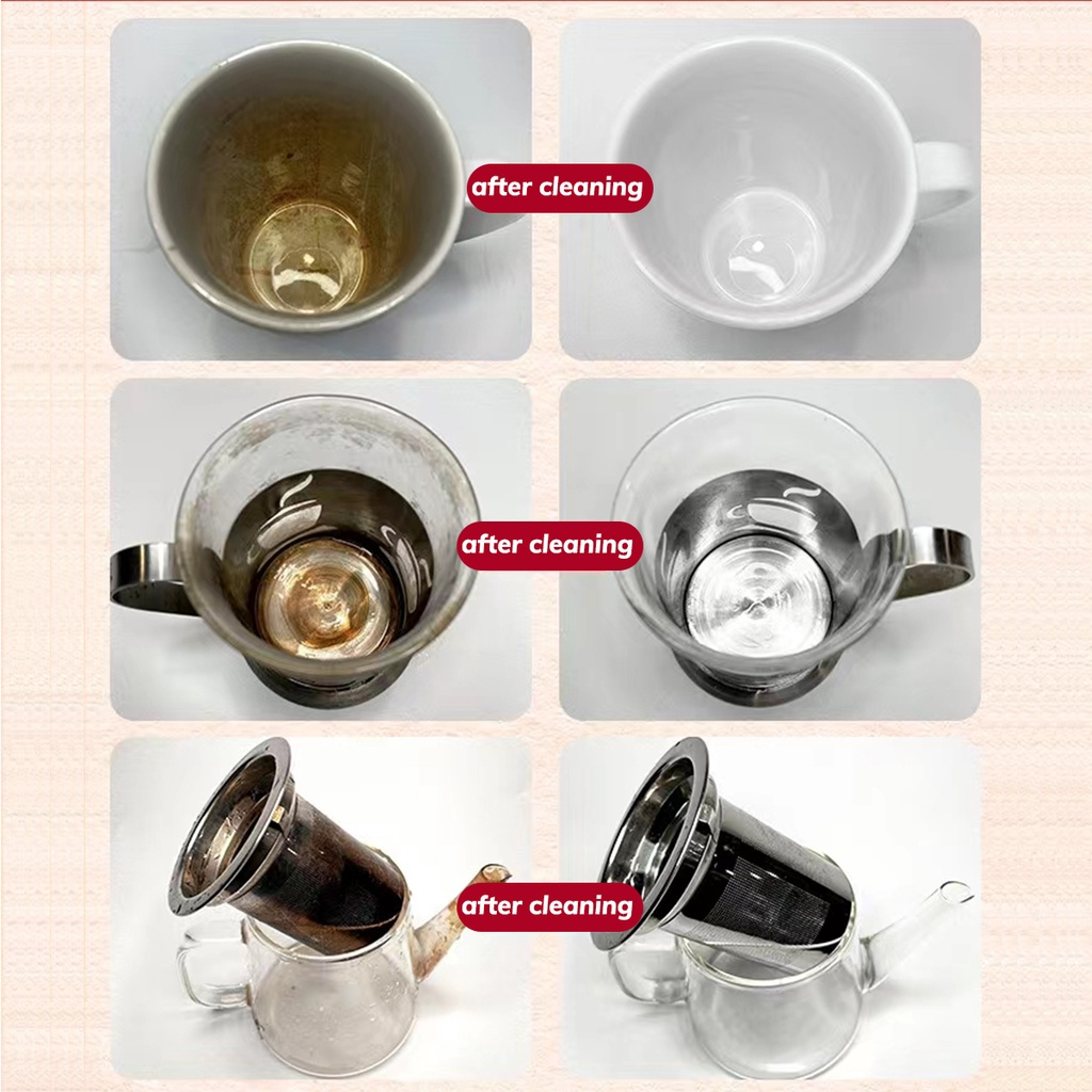 BỘT TẨY CẶN BÁM DO Ố TRÀ | tẩy ấm chén, bình giữ nhiệt, máy xay, máy ép hoa quả - lọ 100g- 250g- 500g