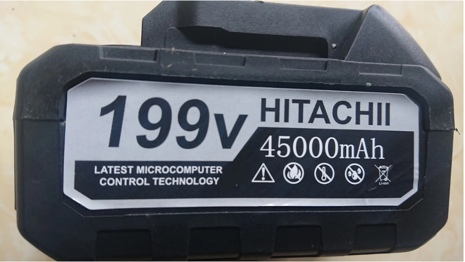 Pin hitachi 199v siêu trâu, pin dùng chân pin thông dụng, dung lượng 45000mah, pin máy rửa xe, máy khoan, máy cắt....