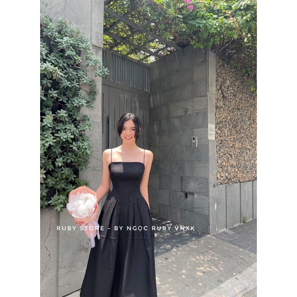 Đầm maxi xếp ly eo dự tiệc sang chảnh [ HÌNH THẬT SHOP ]