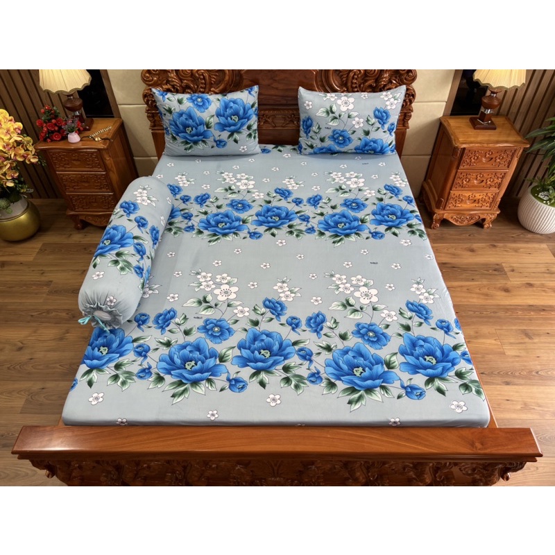 Bộ ga gối vải thun hàn quốc 3D ( nhận may theo yêu cầu)