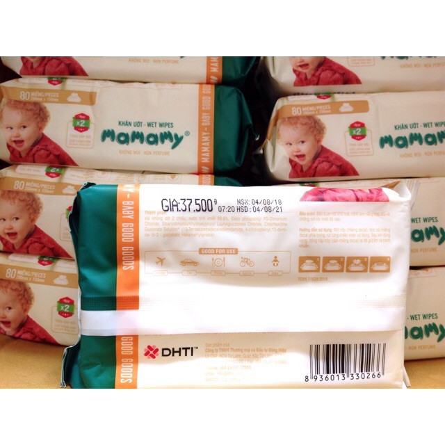 [HCM]Combo 10 khăn ướt Mamamy ( 80 tờ ) - Có mùi