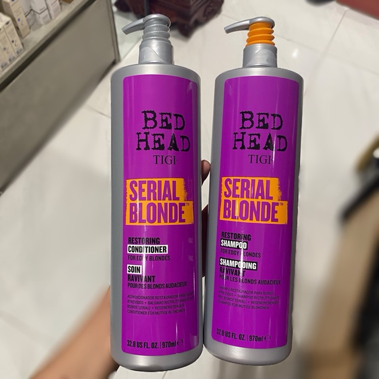 Bộ dầu gội xả tigi bedhead đỏ tím vàng chính hãng phục hồi giữ màu làm phồng tóc 400-970ml