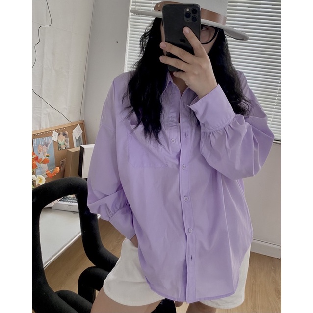 Áo sơ mi nữ SATHY oversize cao cấp
