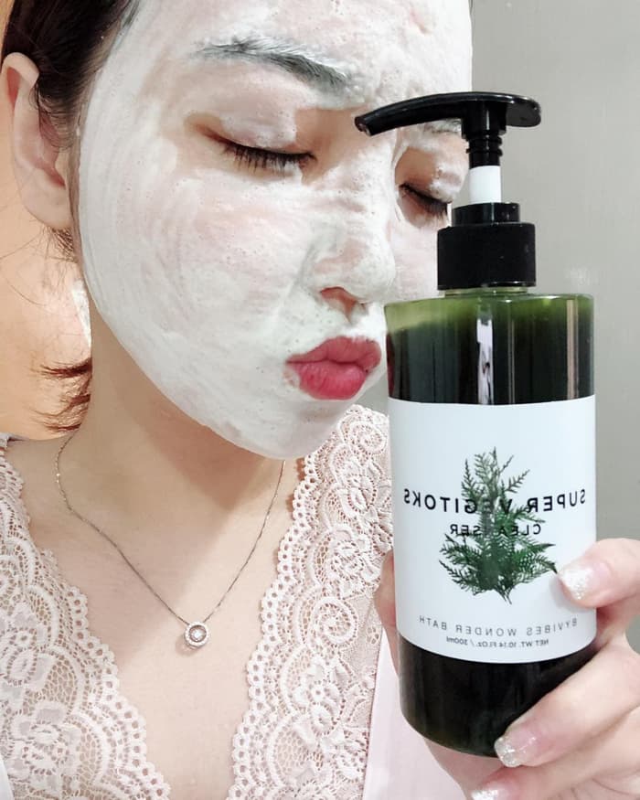 Sữa rửa mặt rau củ thải độc Super vegitoks cleanser Wonder bath 300 ml