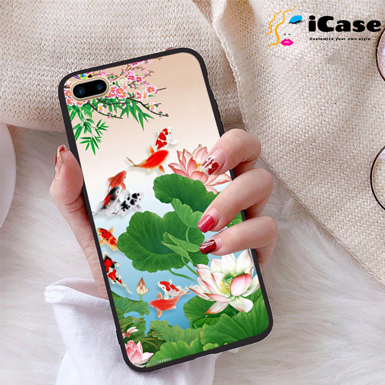 Ốp lưng iPhone 7 Plus viền dẻo TPU BST Sen