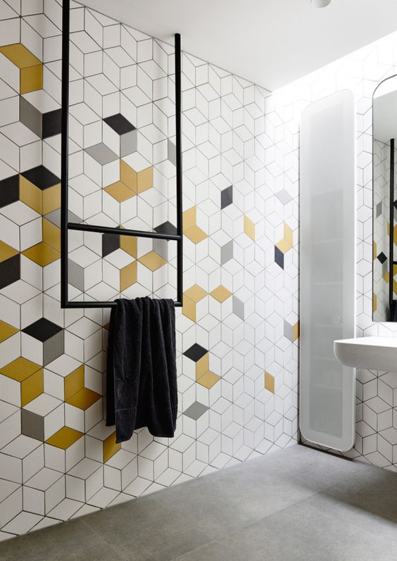 Decal gạch bông Box line - Decal dán tường - Sắc nét bền đẹp