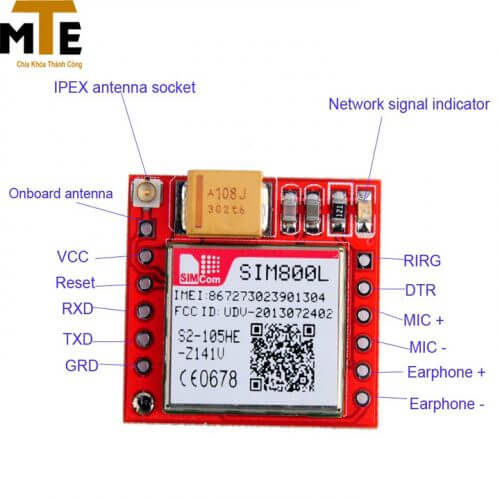 Mạch phát triển GSM GPRS SIM 800L - MICROSIM sim800l