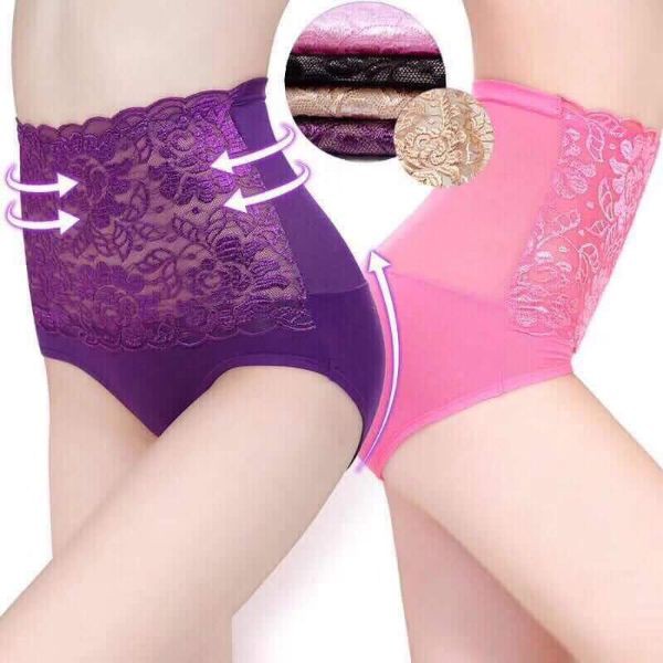 Sét 10 quần chíp gen bụng cạp cao phối ren