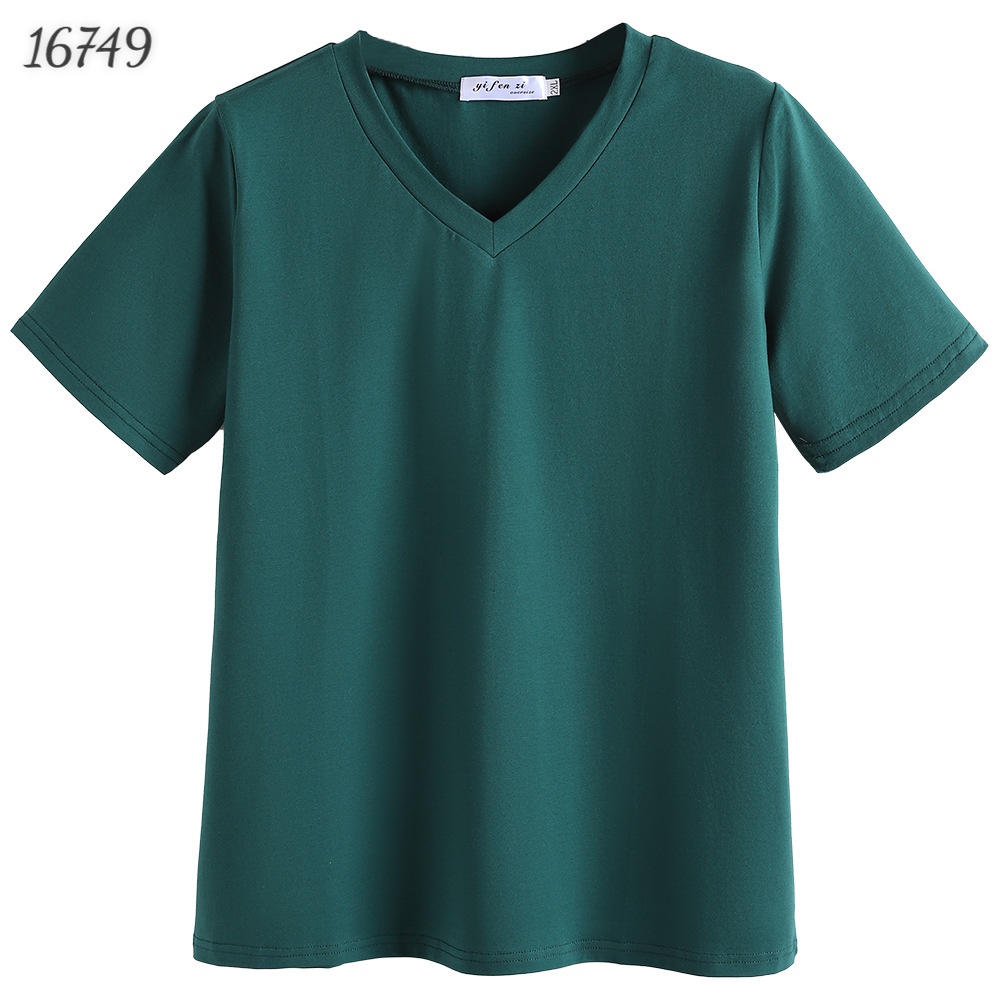 Áo thun Tshirt BIGSIZE cổ tim TRƠN ĐẠI 16749