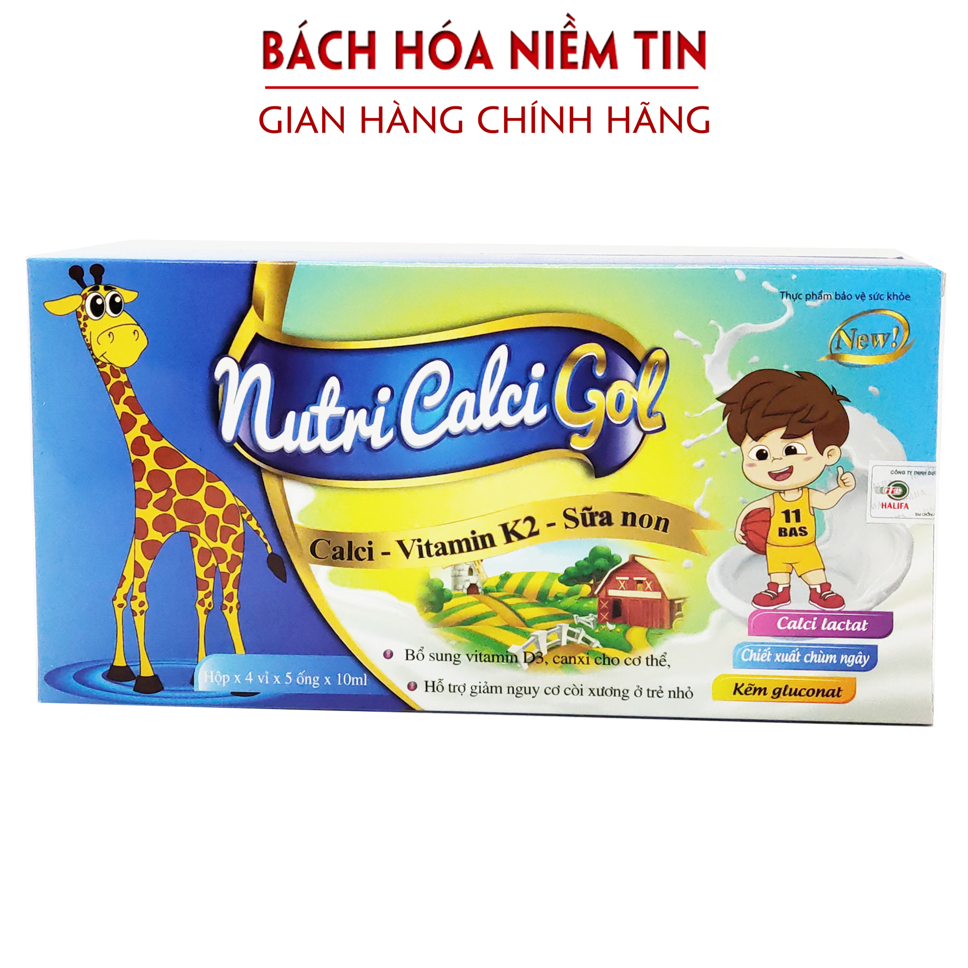 Siro bổ sung canxi cho bé NUTRI CALCI GOL - bổ sung canxi, vitamin D3, K2