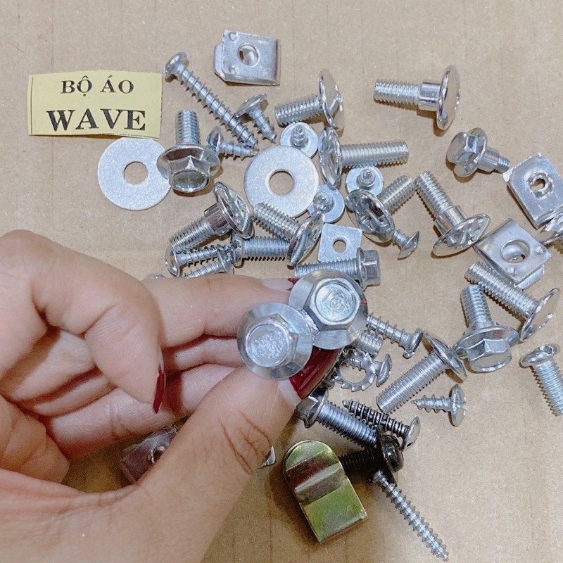 Bộ ốc dàn áo Wave anpha có lông đền, pát kẹp