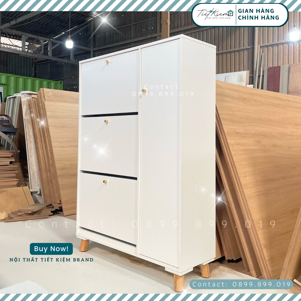 Tủ giày đẹp bằng gỗ NTTK TG88698