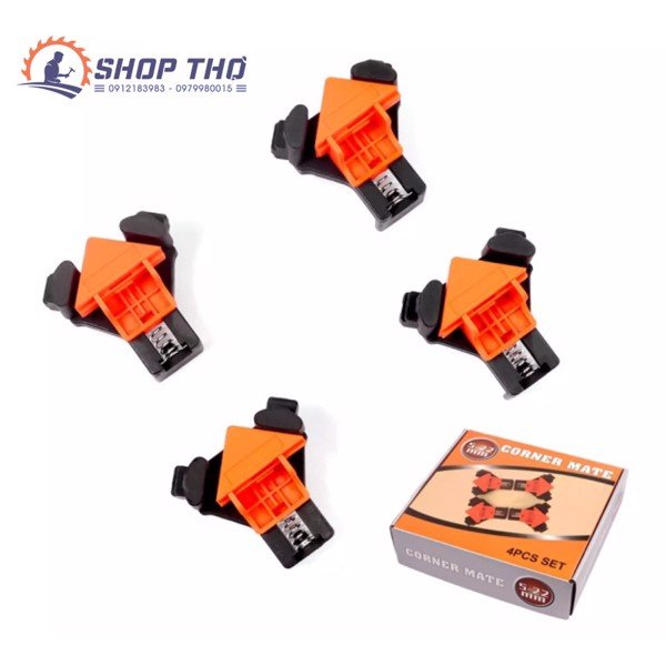 Bộ 4 kẹp góc vuông, ghép khung tranh 5-22mm