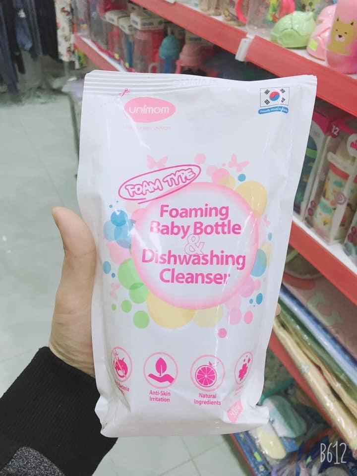 [HCM]Nước rửa bình sữa Unimom (túi) 500ml