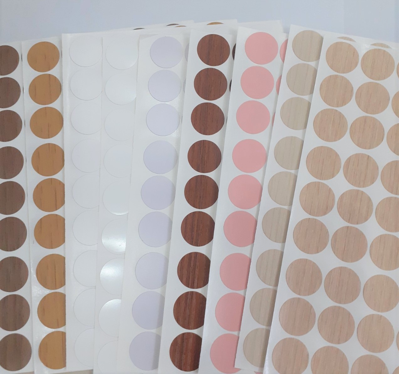 (Size 15mm) Miếng dán che bịt đầu vít, color #290-lightgrey - Combo 96 nhãn/tờ