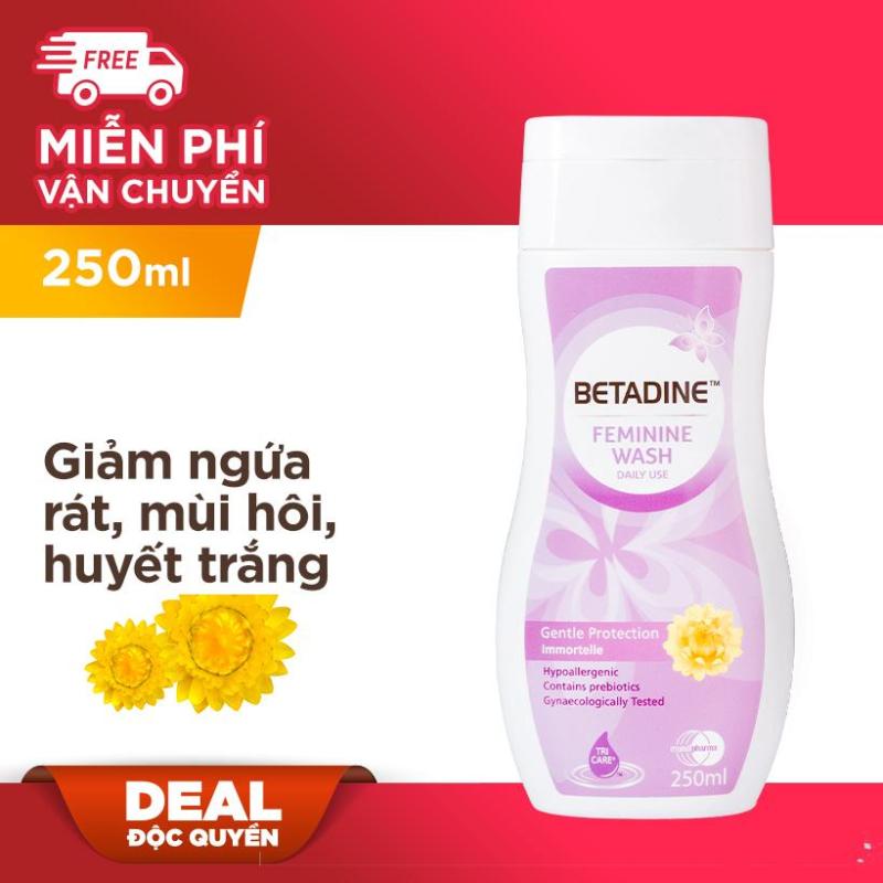 Dung dịch vệ sinh phụ nữ Betadine Gentle Protection - chai 250ml nhập khẩu