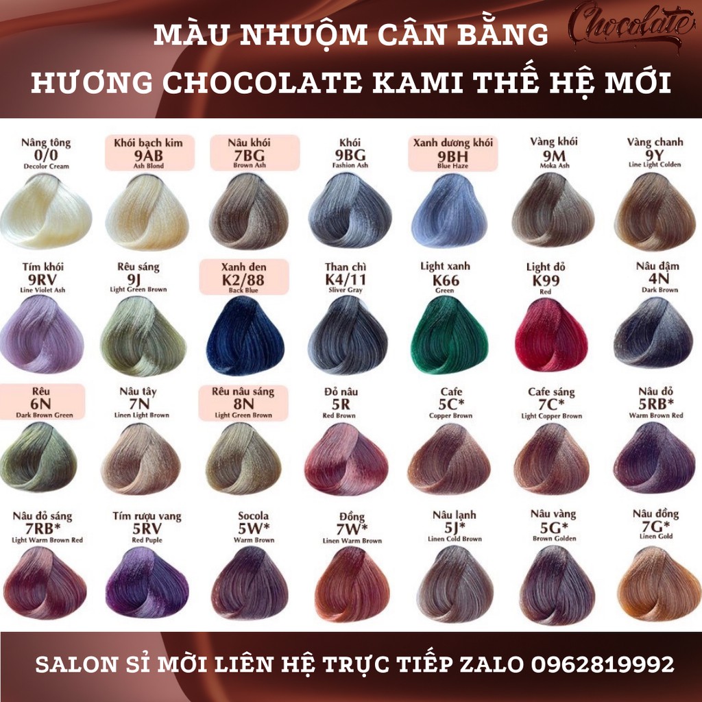 Thuốc nhuộm tóc KAMI cân bằng, phủ bạc (KHÔNG KÈM OXI)