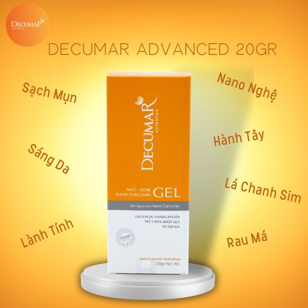 Gel ngừa mụn Decumar Advanced 20gr hết mụn viêm thâm sẹo