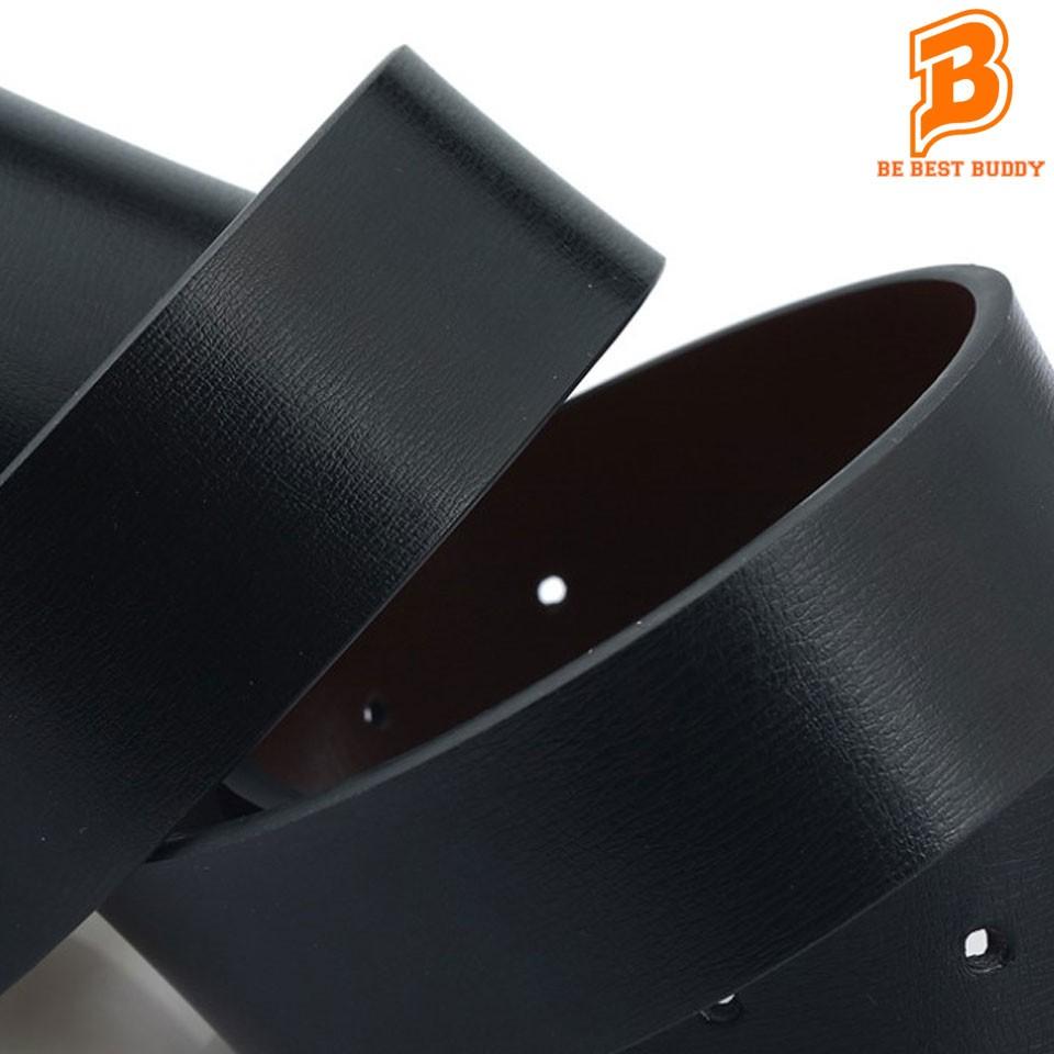 Thắt lưng Dây nịt Da Bò Thật Khoá Xoay 2 mặt Đen Nâu