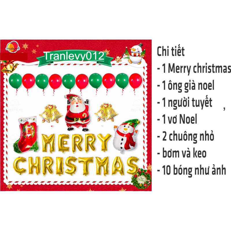 Sét bóng trang trí noel