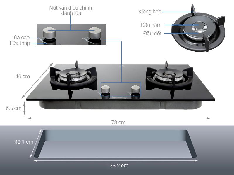 Bếp gas âm Electrolux EGT7627CK