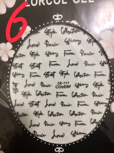 Sticker dán móng hình chữ siêu đẹp