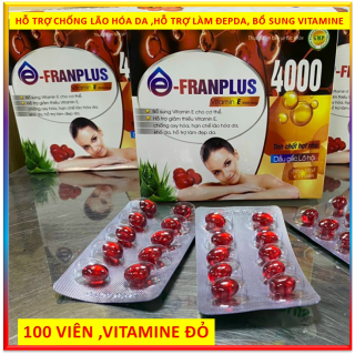 Uống đẹp da Franplus Vitamin E Đỏ 4000mcg Chiết xuất Hạt Nho,1000mcg thumbnail