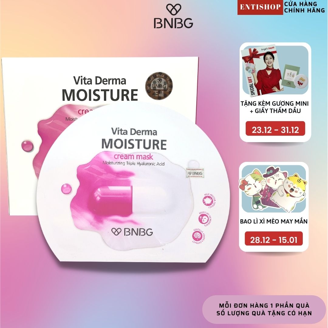 Combo 10 Mặt Nạ Kem Cấp Ẩm Đa Tầng BNBG Vita Derma Moisure Cream Mask 30ml