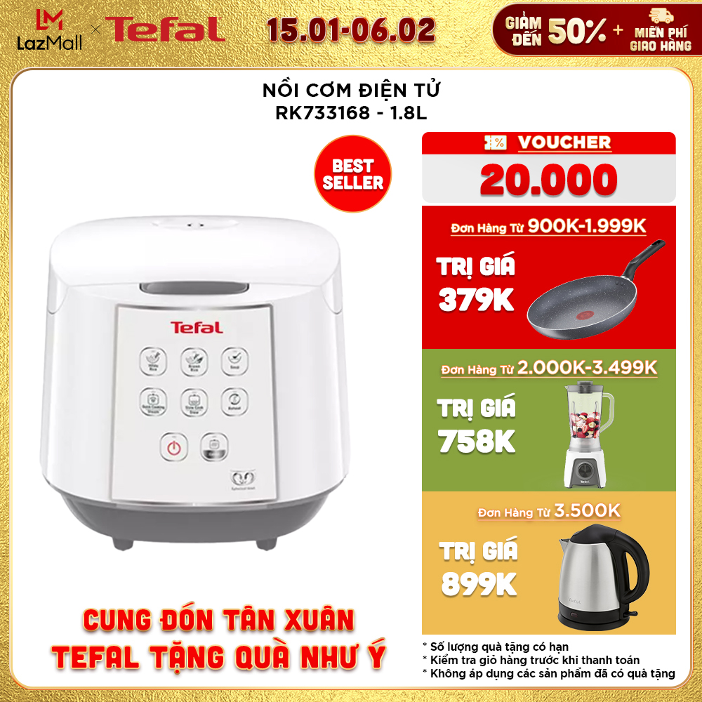 Nồi cơm điện tử Tefal RK733168 1.8 lít mua ở đâu giá rẻ nhất?
