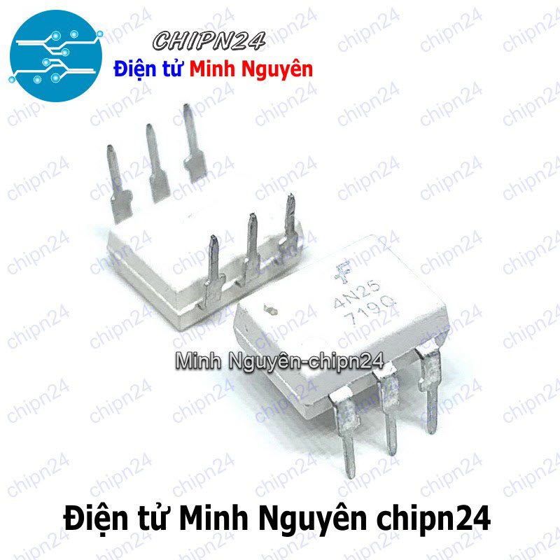 [2 con] (DT) Opto 4N25 DIP-6 Trắng Hàng Tốt (4N25M) - HH006032
