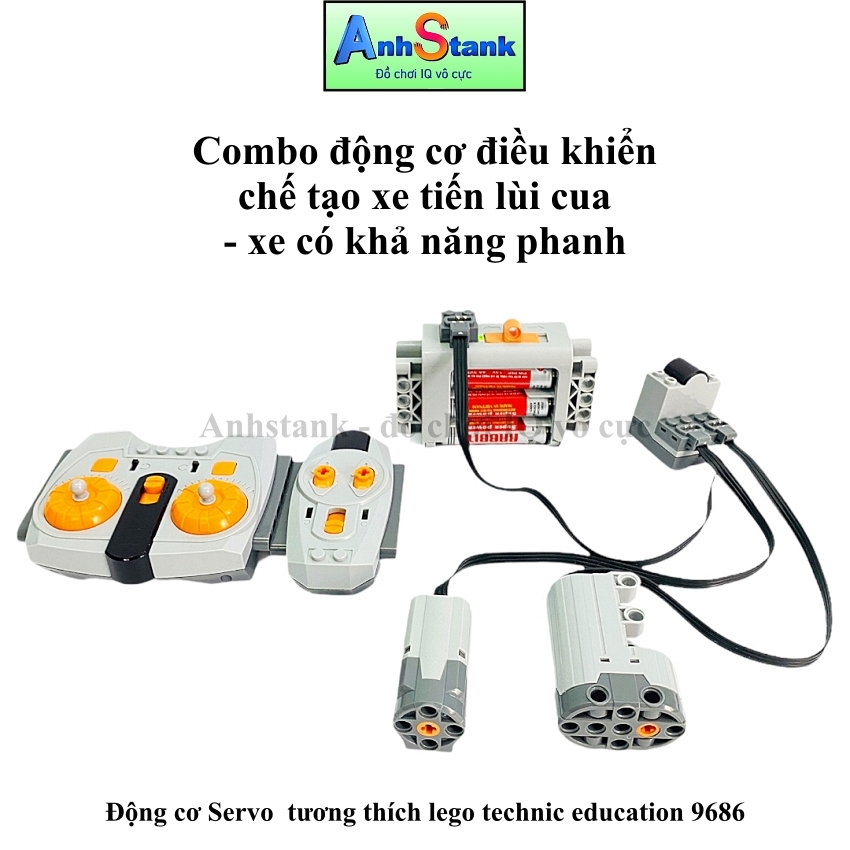 [Hoàn tiền 10%]Mô hình lắp ráp Motor Servo 88004 Tương Thích 9686-Technic-Education
