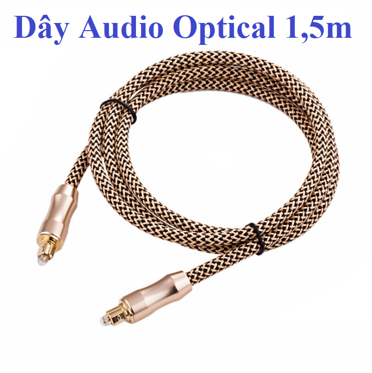 Dây cáp quang Audio mạ kim loại vàng độ dài tùy chọn