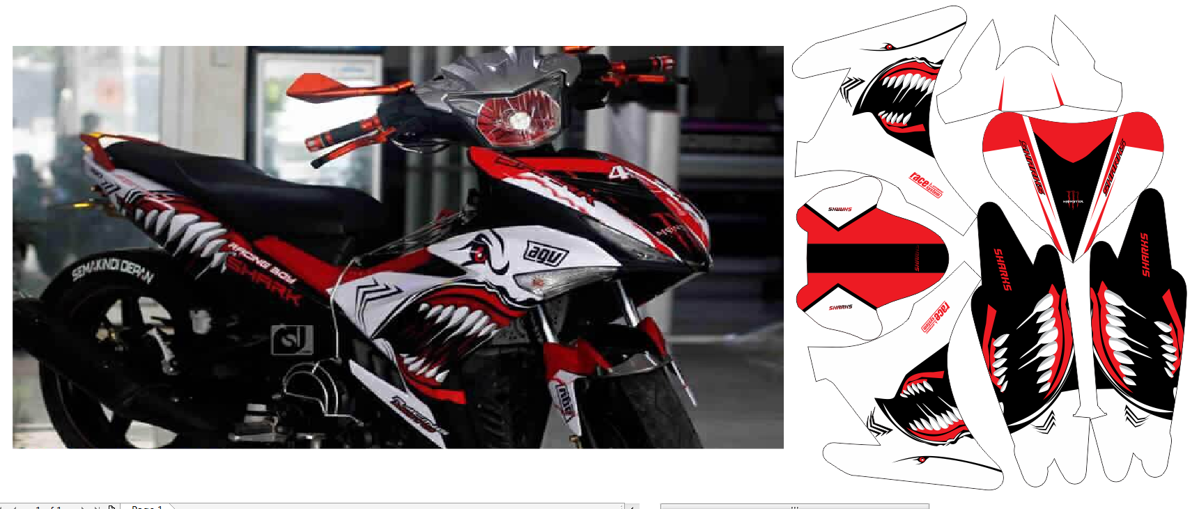 Tem trùm exciter 135 cá mập đỏ trắng đen, tem exciter 135, team trùm exciter 135, tem xe exciter 135, team trùm ex 135, team xe exciter 135 cá mập đỏ trắng đen