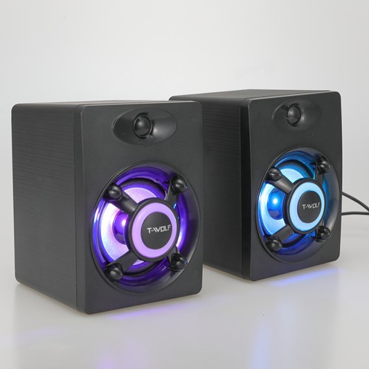 Loa Máy Tính Loa 2.0 T-Wolf S1 Led 7 Màu