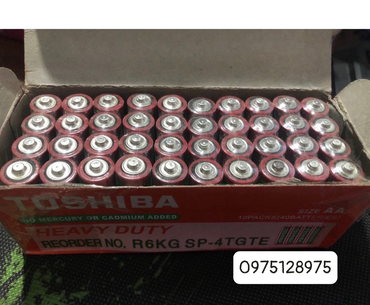 Pin Toshiba AA Đồng Hồ (Hộp 40 Viên)