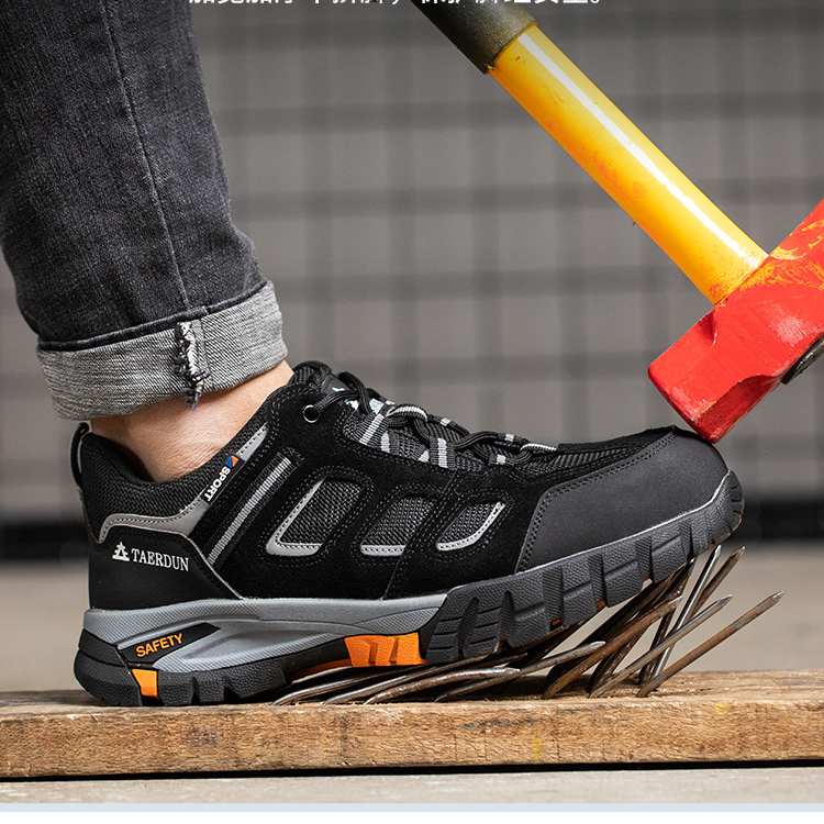 Giày bảo hộ DingGu da bò hàng chính hãng chống đinh, chống dập ngón và chống trơn trượt chính hãng, cổ thấp, đẹp, thời trang, chất lượng cao