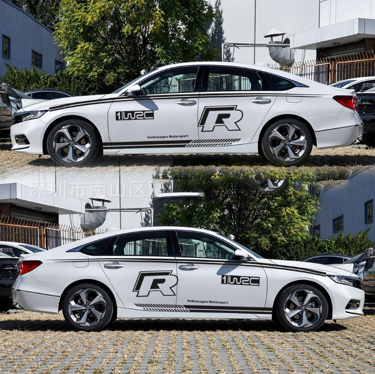 [HCM]Tem xe ô tô phong cách thể thao TS064 (trắng)