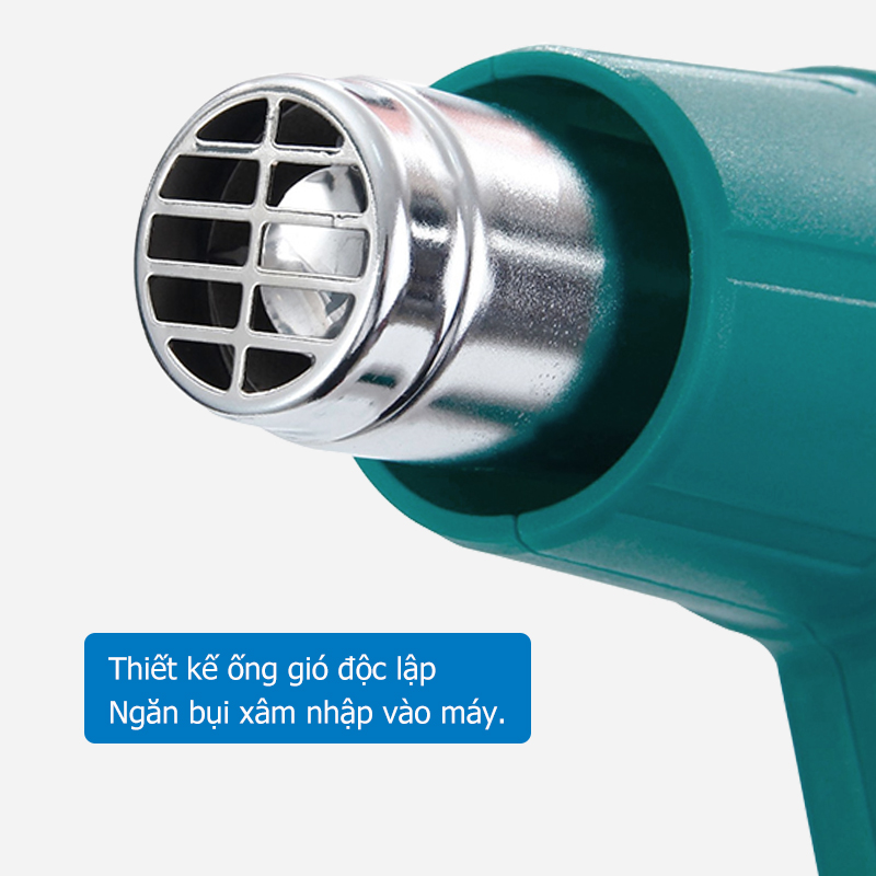 Máy khò màng co 2000W, máy khò nhiệt cầm tay bọc giỏ quà, dán decal, đóng seal điện thoại, máy khò hơi nóng 2000W, máy khò nhiệt màng co