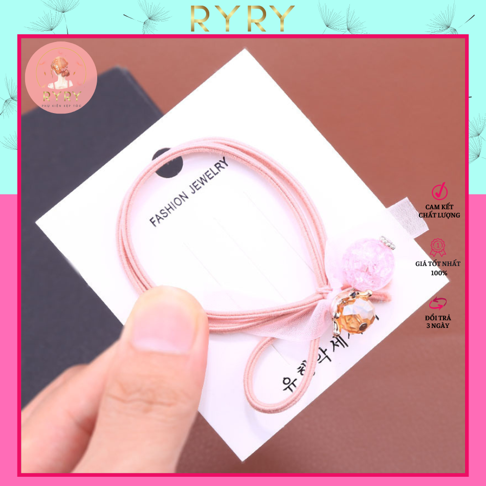 Dây Cột Tóc Nữ Ngọc Pha Lê Xinh Xắn