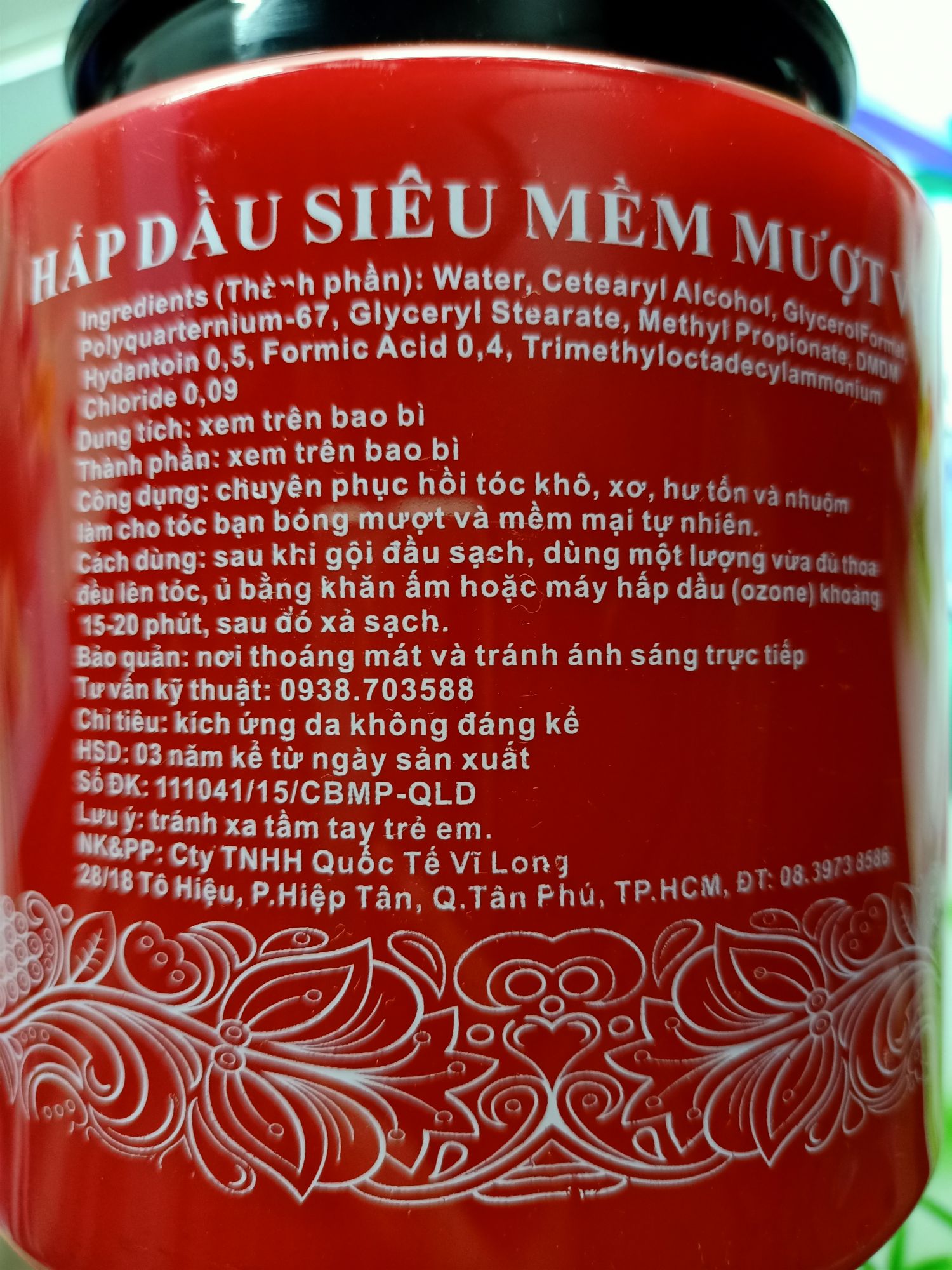 [HCM]Hấp dầu siêu mềm mượt VIL 1000ml+ tặng nón ủ tóc