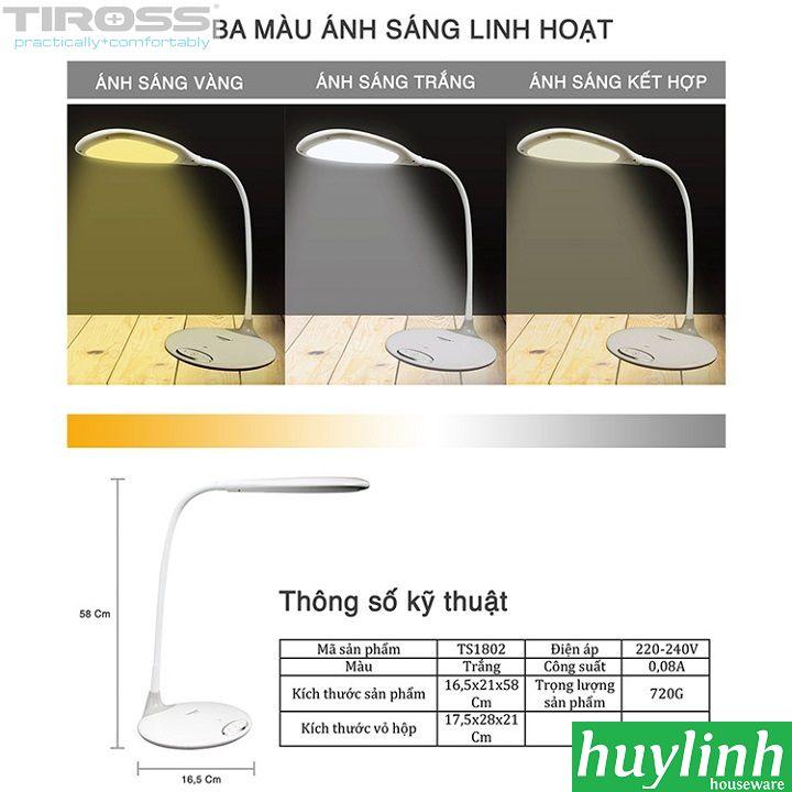 [HCM]Đèn bàn LED chống cận Tiross TS1802