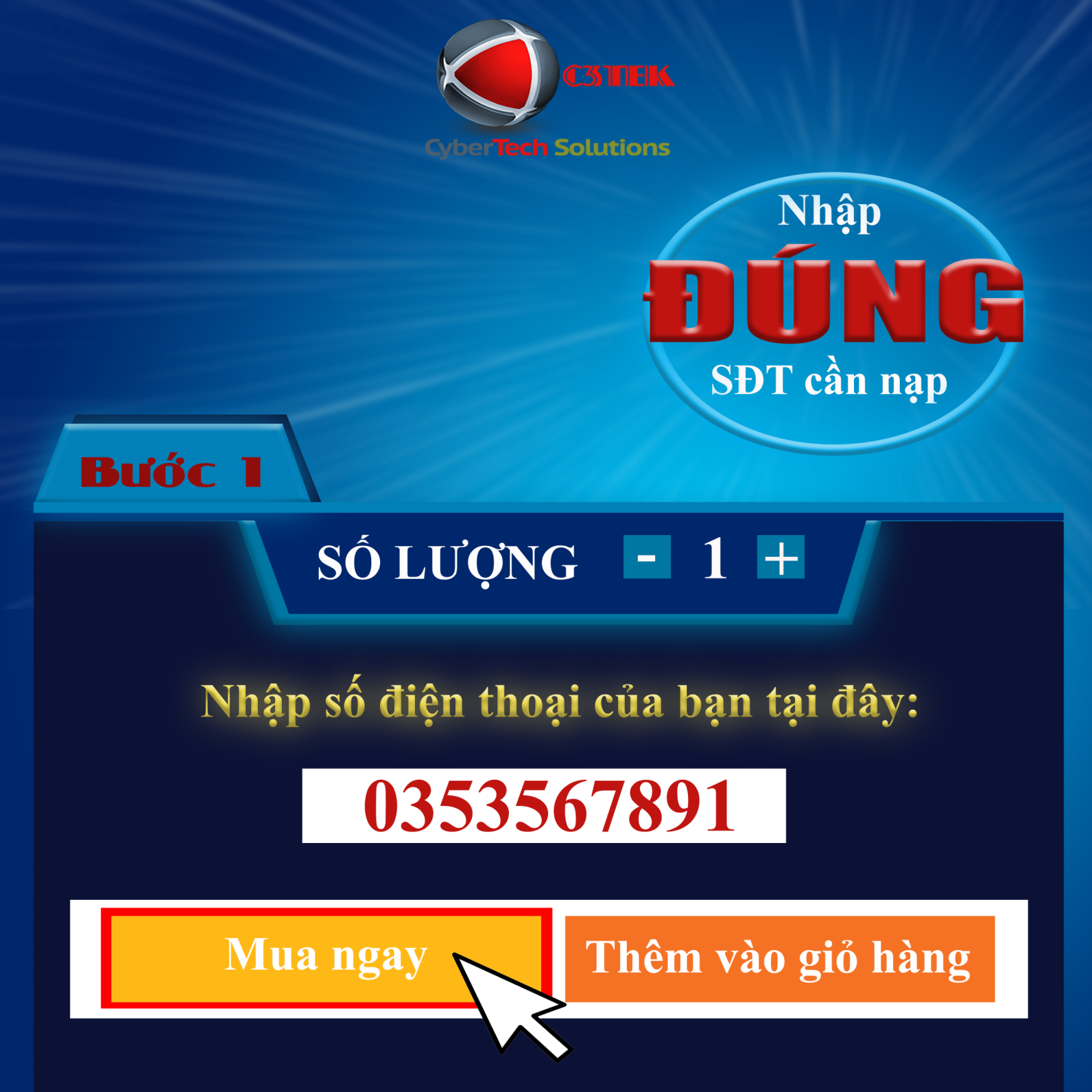 [C3TEK] Nạp tiền VIETNAMOBILE 300K (Nạp Thẻ Trực Tiếp thuê bao TRẢ TRƯỚC)
