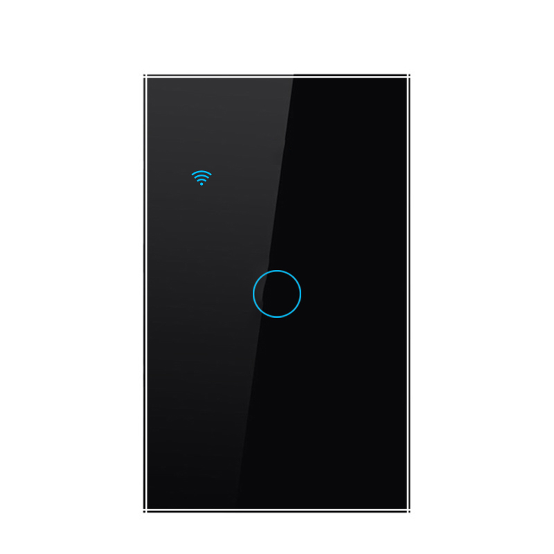 Tuya us smart switch wifi smart touch switch wall light switch 100v-250v 10a 1/2/3/4 gang support app/touch/voice control universal smart home