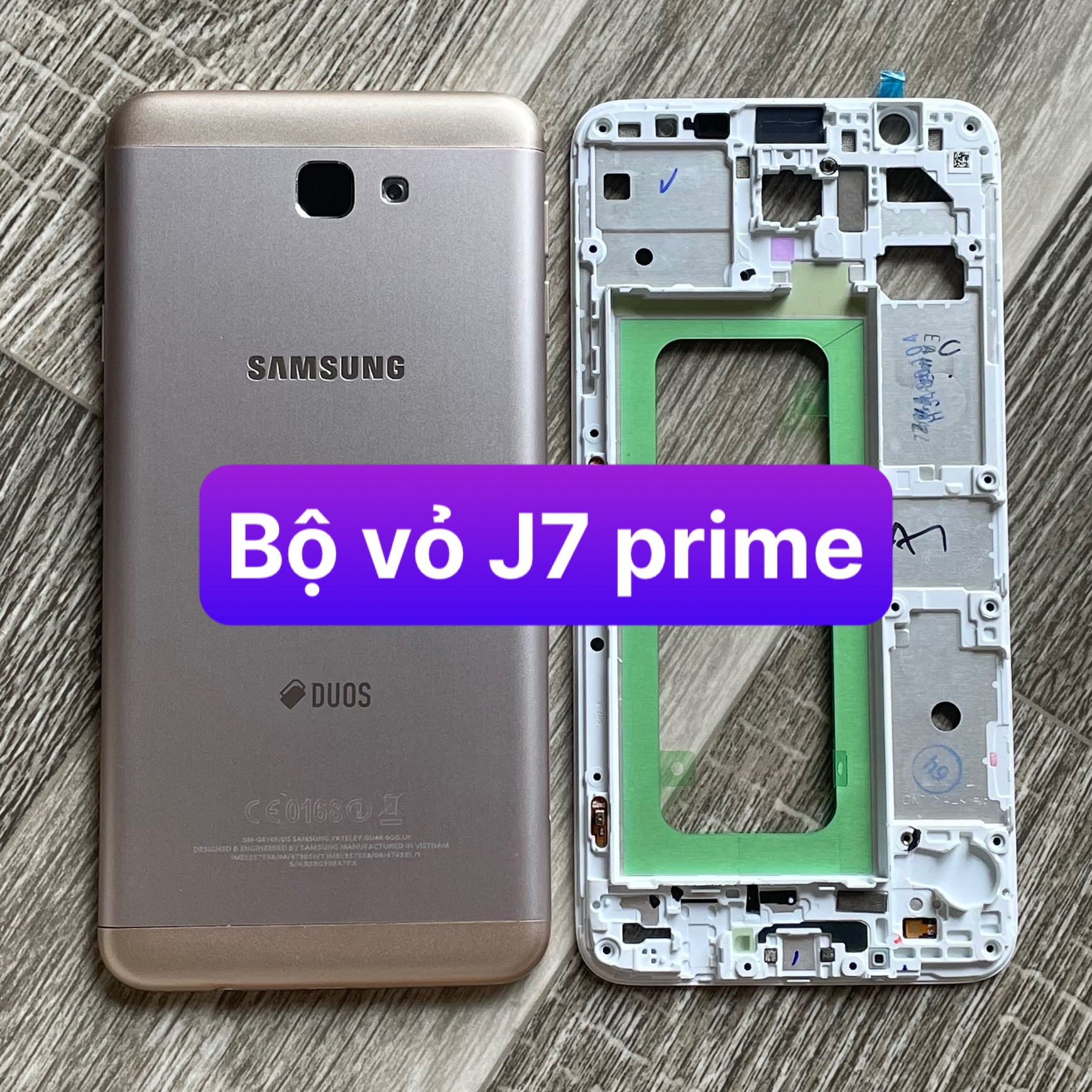 bộ xương vỏ samsung J7 prime (zin)