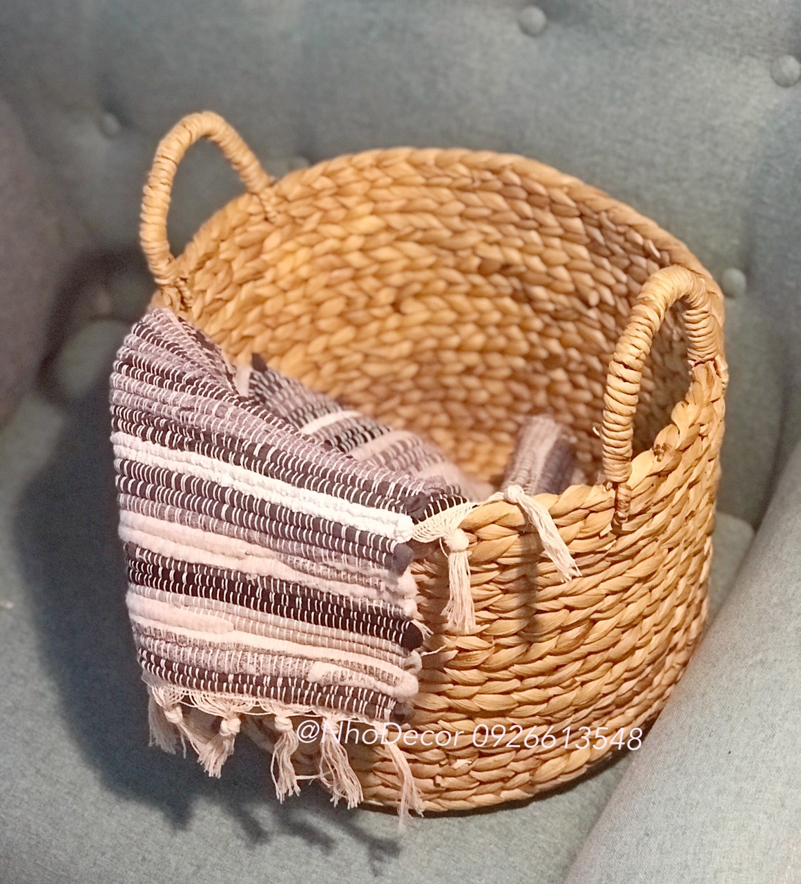 Hyacinth mini storage basket , home decor